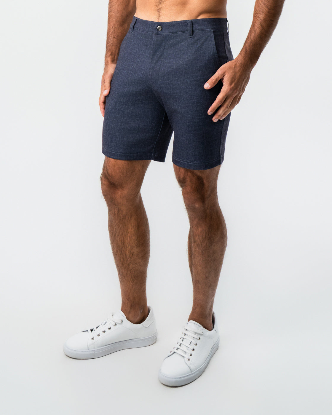 State & Liberty - Brushed Athletic Fit Short - Textured Navy