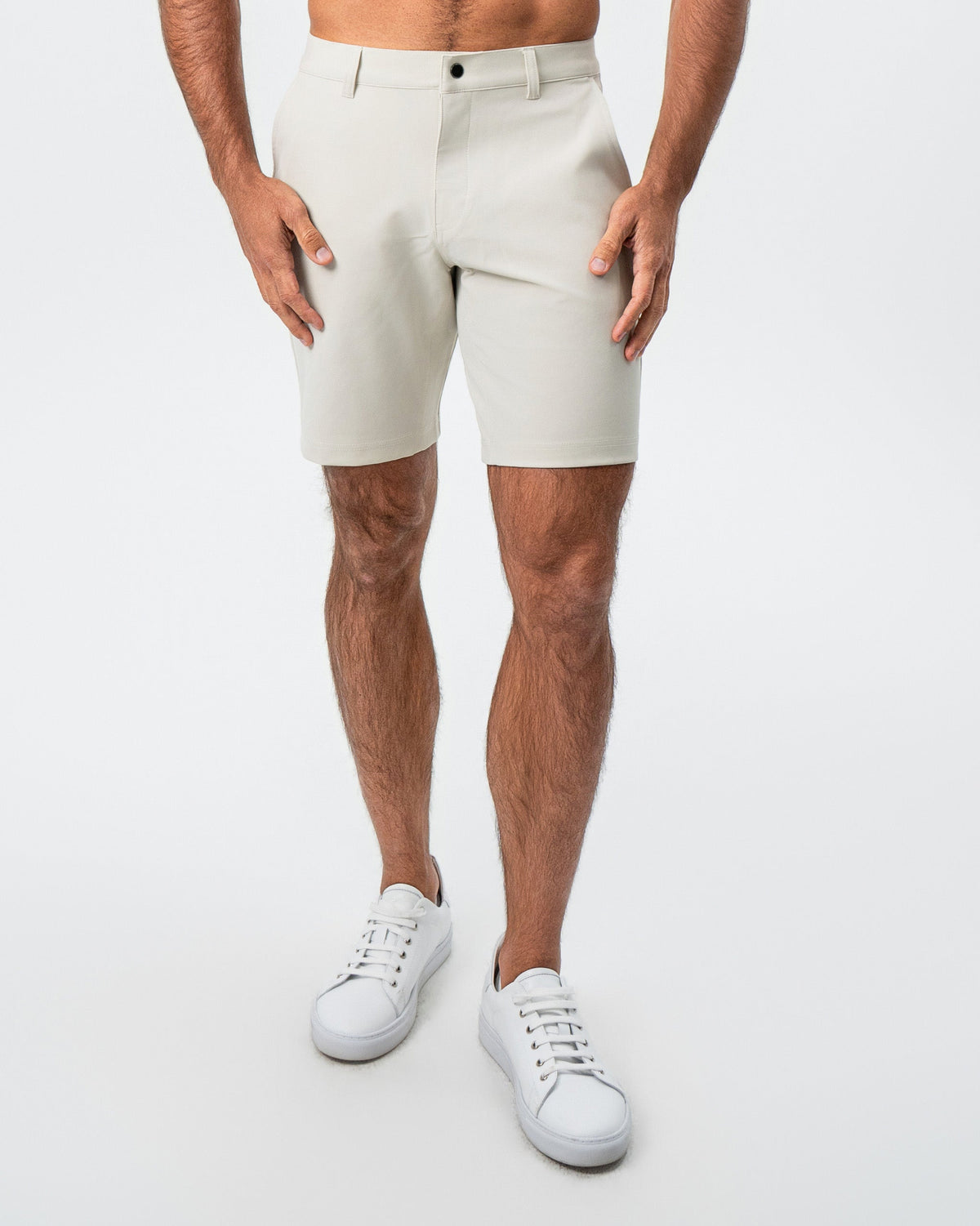 State & Liberty - Athletic Fit Shorts - Light Khaki