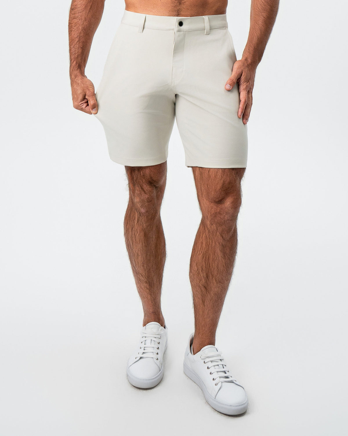 State & Liberty - Athletic Fit Shorts - Light Khaki