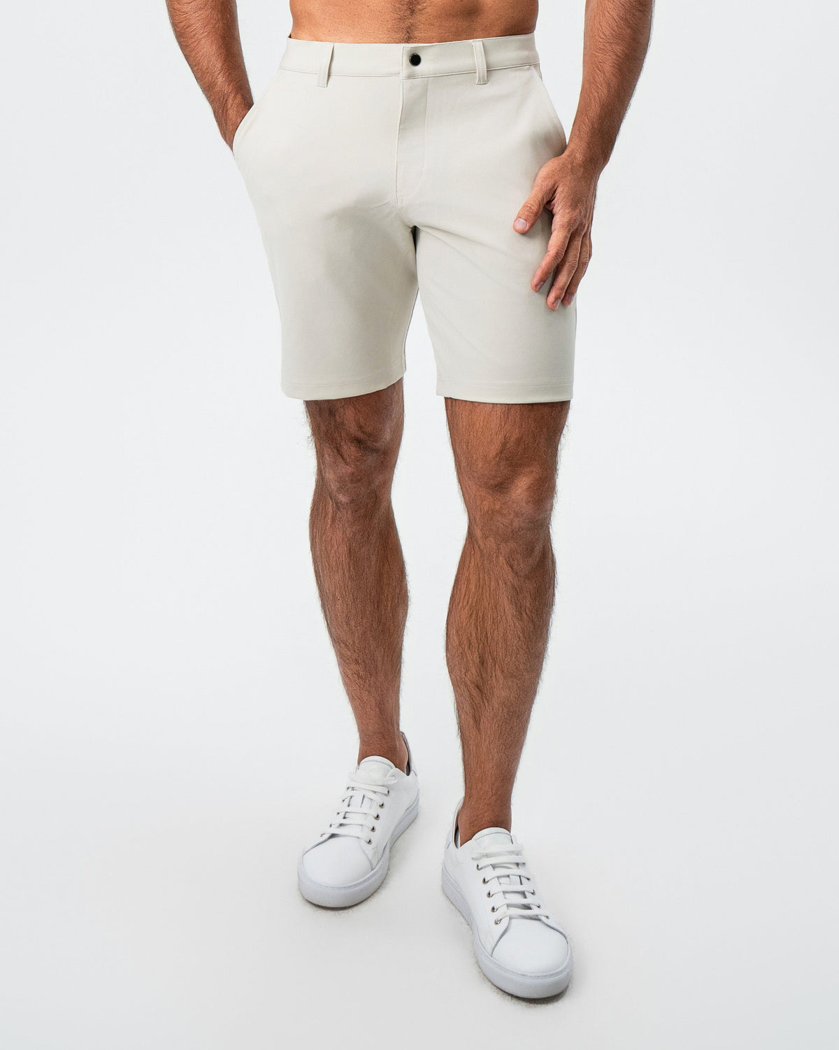 State & Liberty - Athletic Fit Shorts - Light Khaki