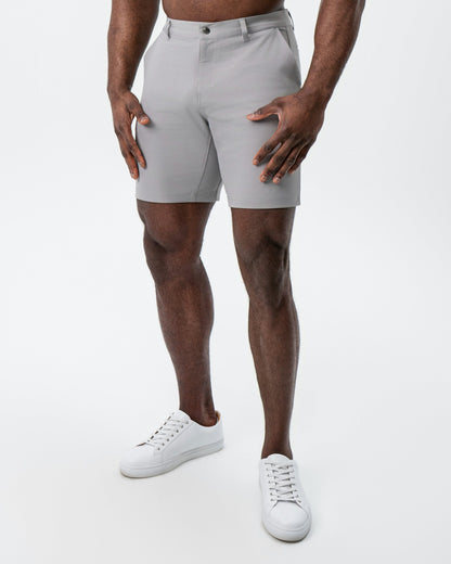 State & Liberty - Athletic Fit Shorts - Light Grey