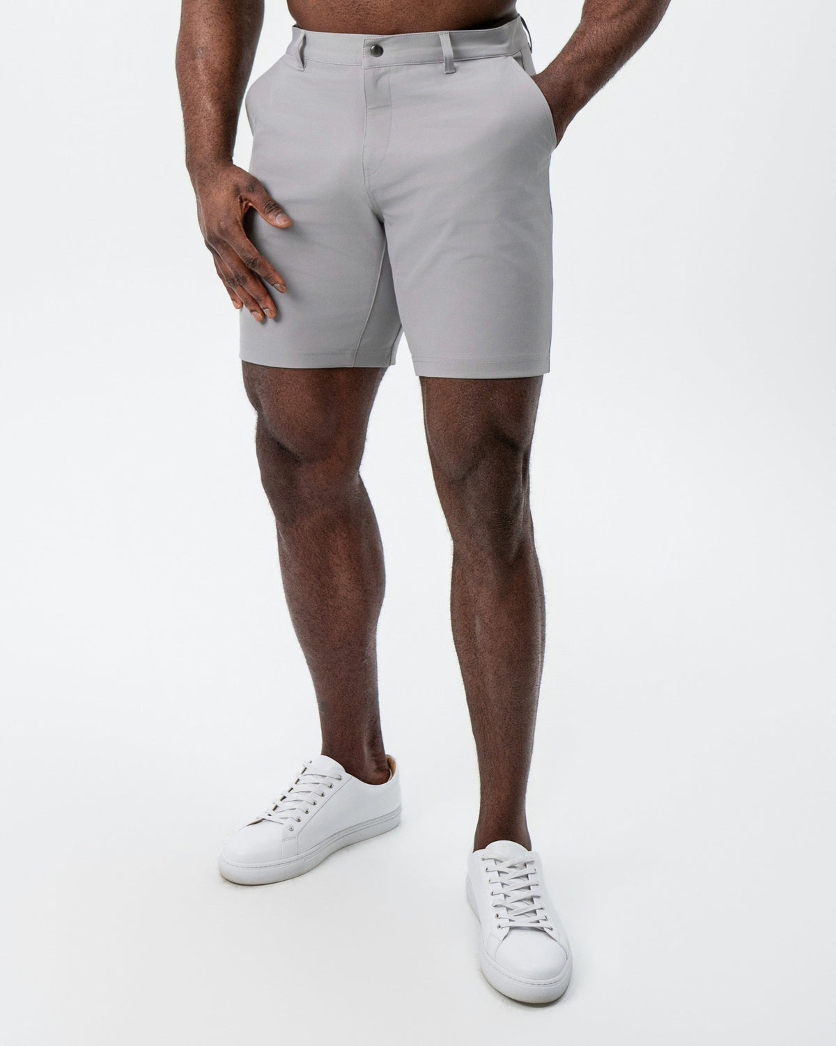 State & Liberty - Athletic Fit Shorts - Light Grey