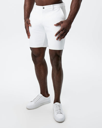 State & Liberty - Athletic Fit Shorts - White