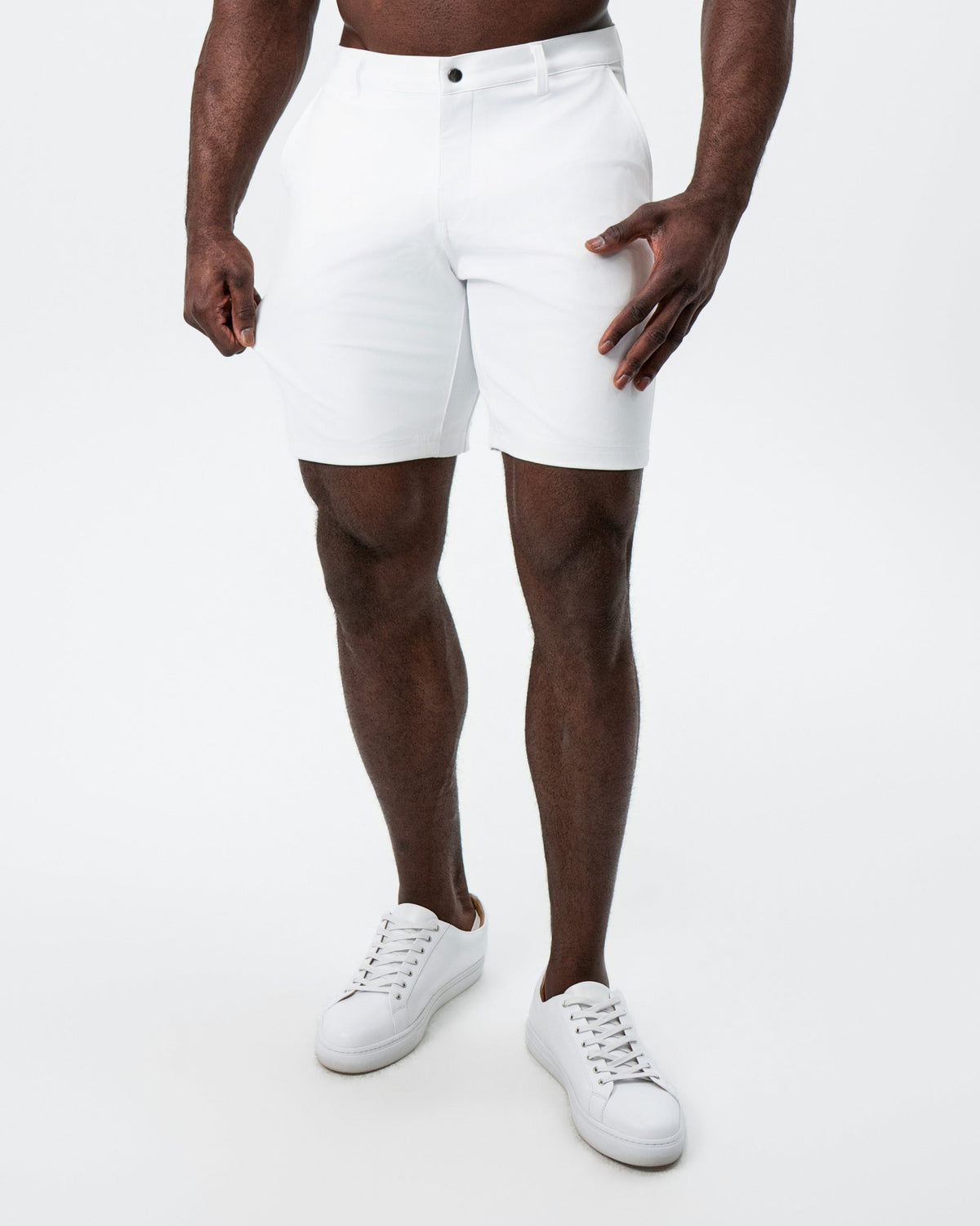 State & Liberty - Athletic Fit Shorts - White