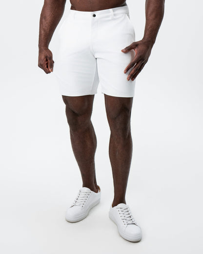 State & Liberty - Athletic Fit Shorts - White