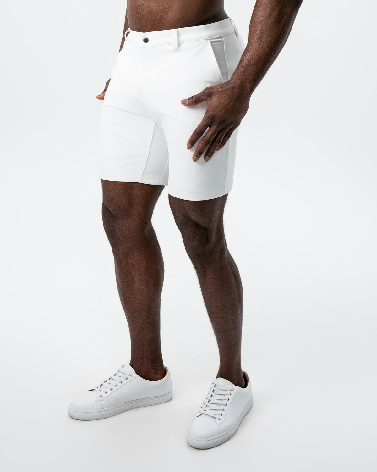 State & Liberty - Athletic Fit Shorts - White
