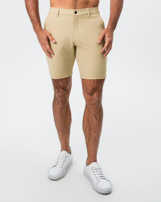 State & Liberty - Athletic Fit Shorts - Mid Khaki