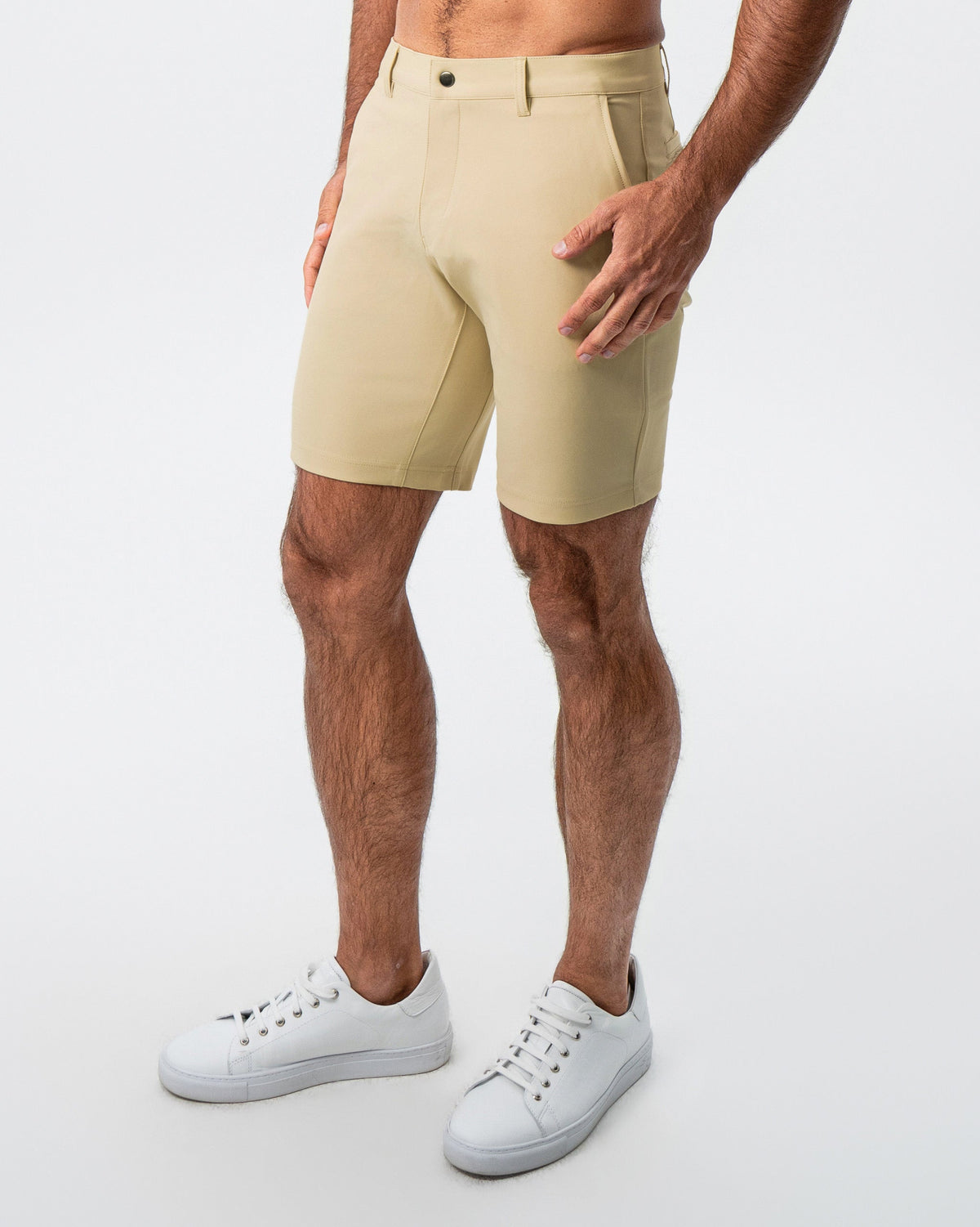 State & Liberty - Athletic Fit Shorts - Mid Khaki
