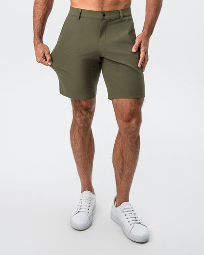 State & Liberty - Athletic Fit Shorts - Olive