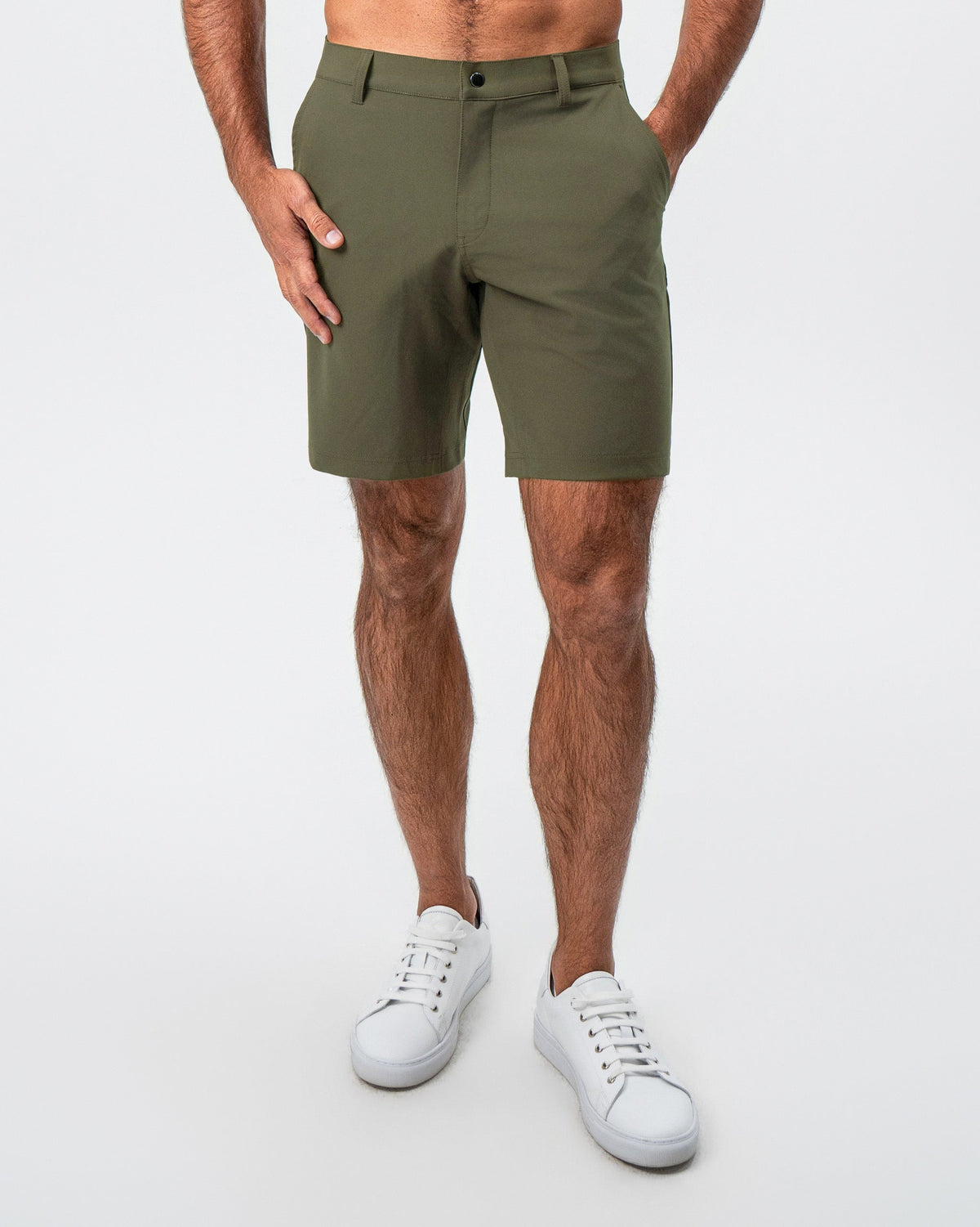 State & Liberty - Athletic Fit Shorts - Olive