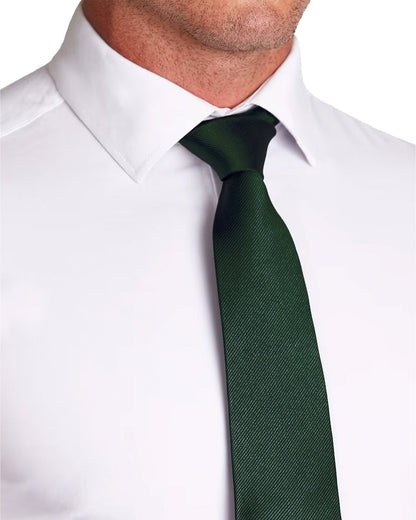 State & Liberty - Hunter Green Woven Silk Tie