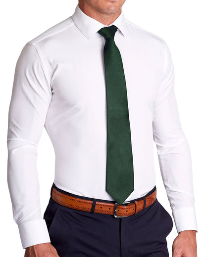 State & Liberty - Hunter Green Woven Silk Tie
