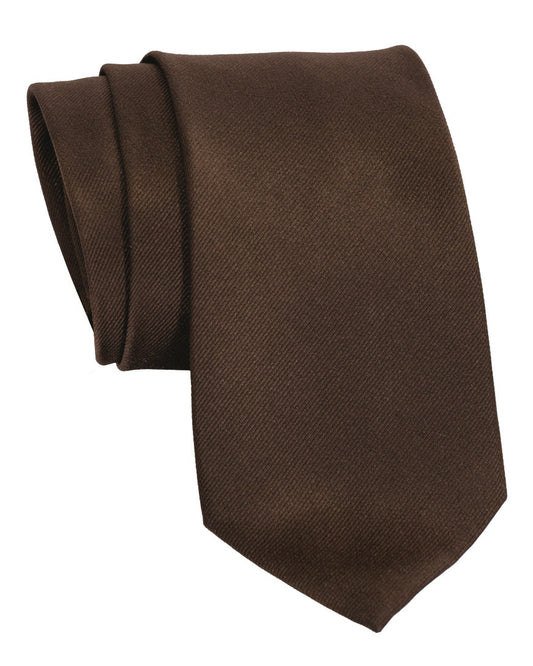 State & Liberty - Dark Brown Woven Silk Tie
