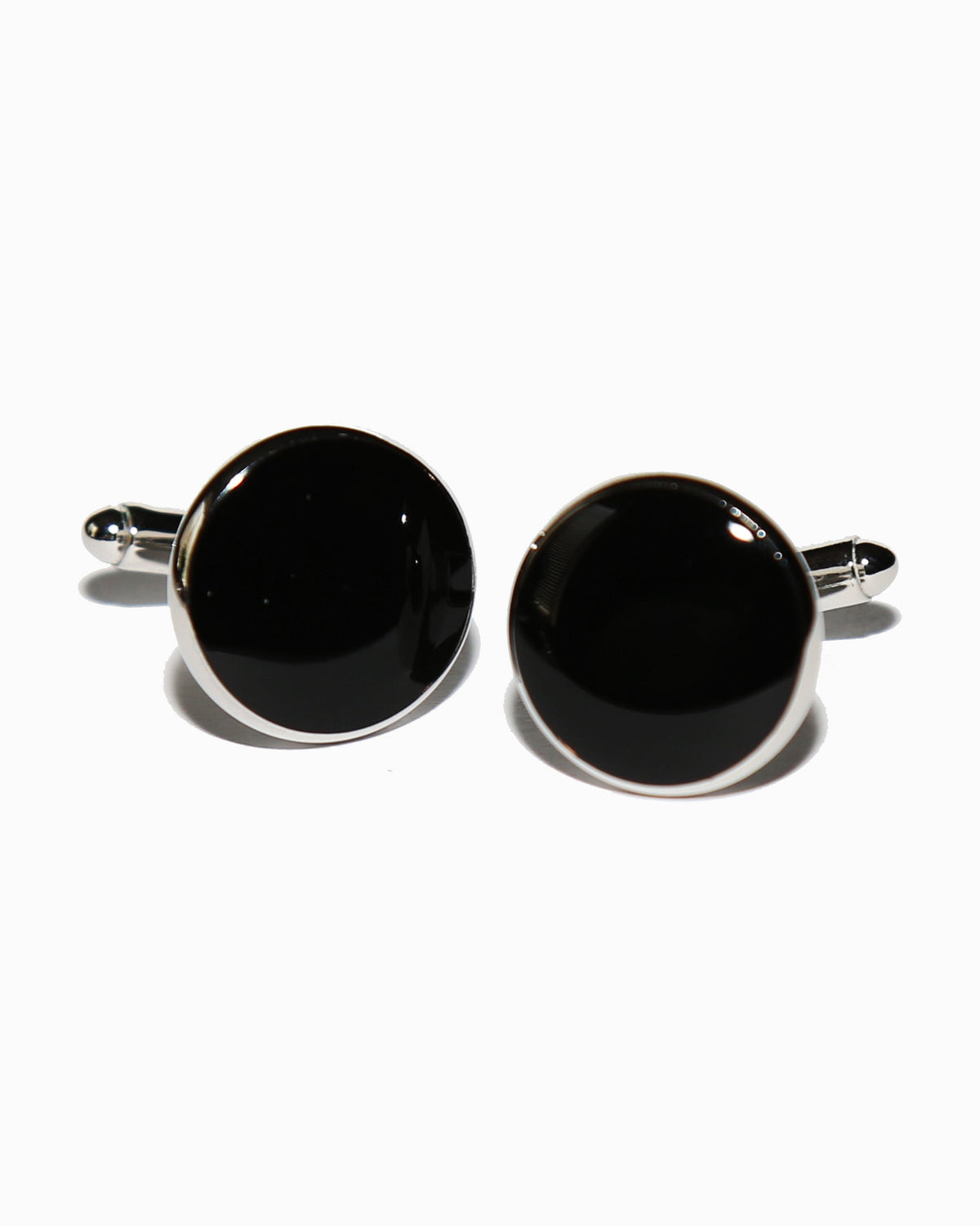 State & Liberty - Black Circle Cuff Links
