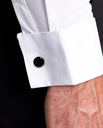 State & Liberty - Black Circle Cuff Links