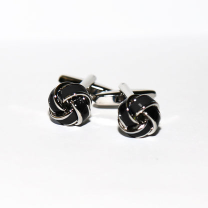 State & Liberty - Black Knot Cuff Links