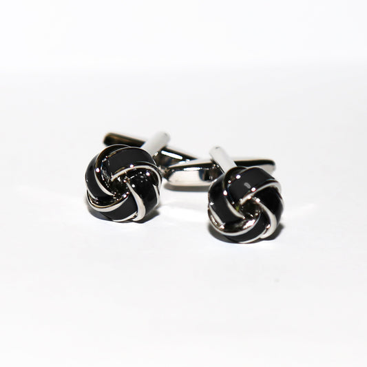 State & Liberty - Black Knot Cuff Links