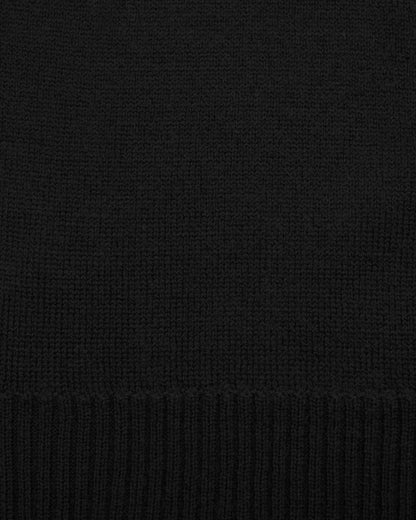 State & Liberty - Merino Wool Knit Scarf - Black