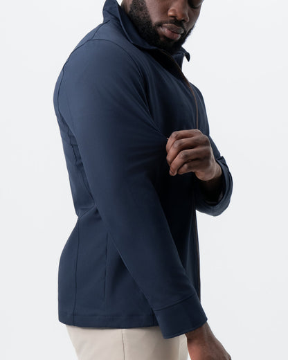 State & Liberty - Collared Zip Jacket - Navy