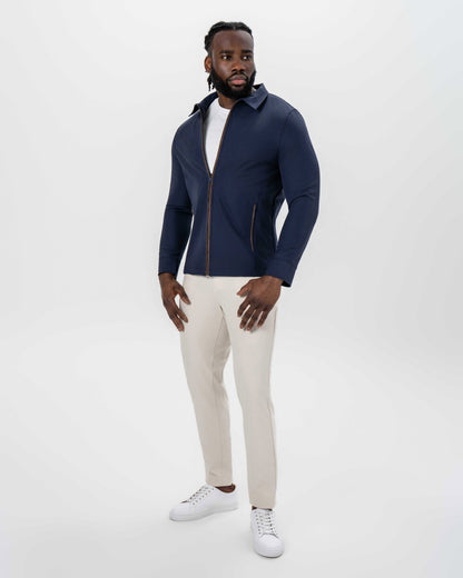 State & Liberty - Collared Zip Jacket - Navy