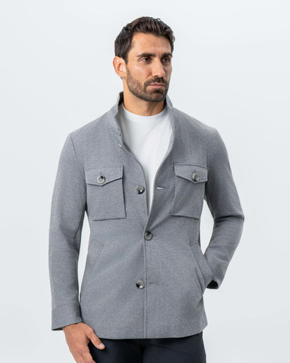 State & Liberty - Knit Field Jacket - Grey