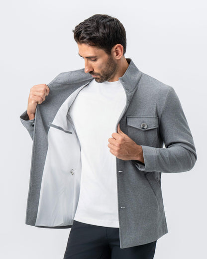 State & Liberty - Knit Field Jacket - Grey