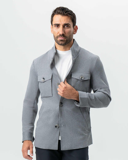State & Liberty - Knit Field Jacket - Grey