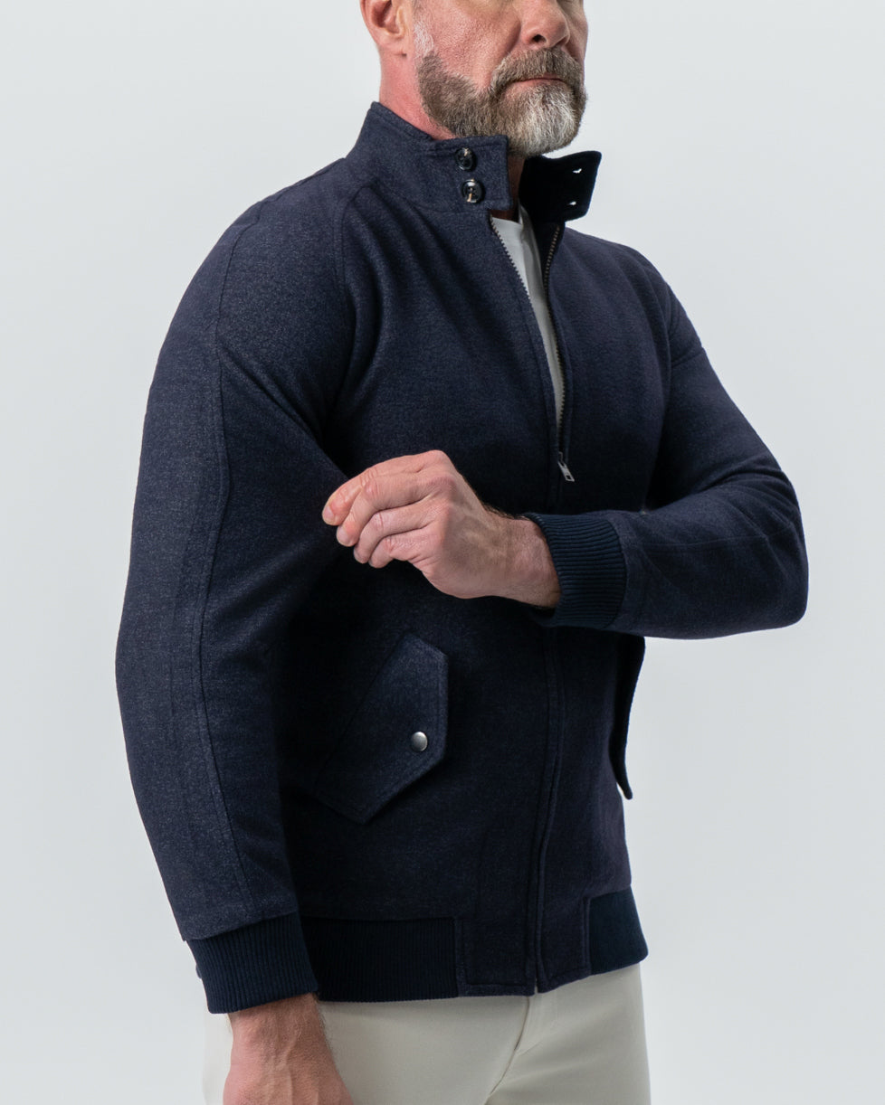 State & Liberty - Brushed Bomber - Navy