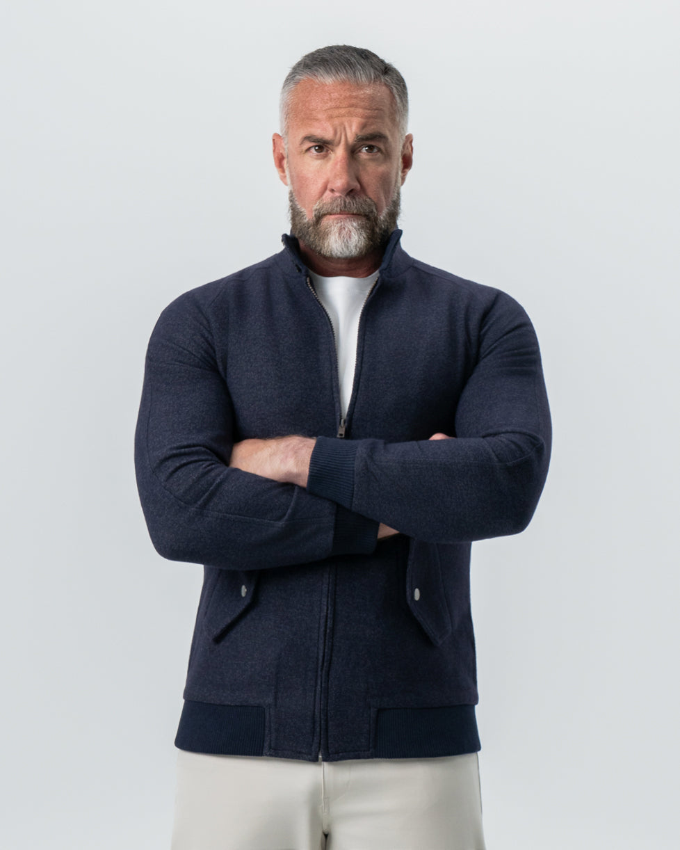State & Liberty - Brushed Bomber - Navy