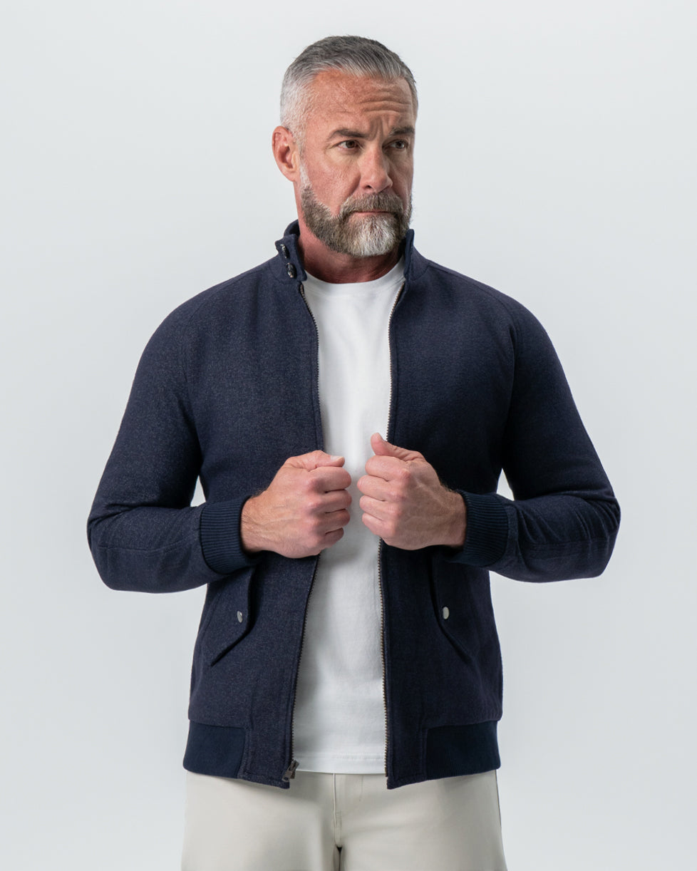 State & Liberty - Brushed Bomber - Navy