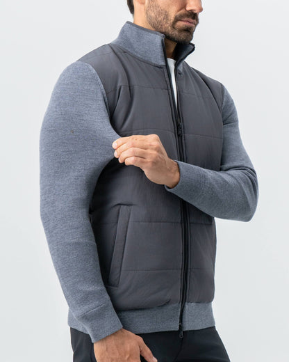 State & Liberty - Knit Zip Jacket - Grey