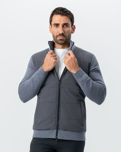 State & Liberty - Knit Zip Jacket - Grey