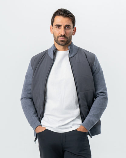 State & Liberty - Knit Zip Jacket - Grey