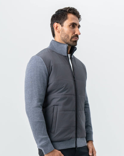 State & Liberty - Knit Zip Jacket - Grey