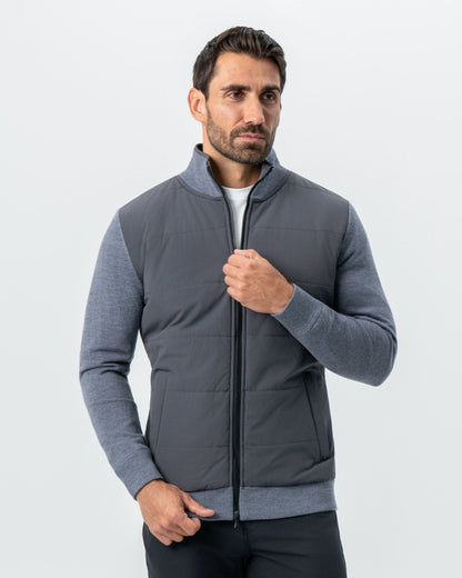State & Liberty - Knit Zip Jacket - Grey
