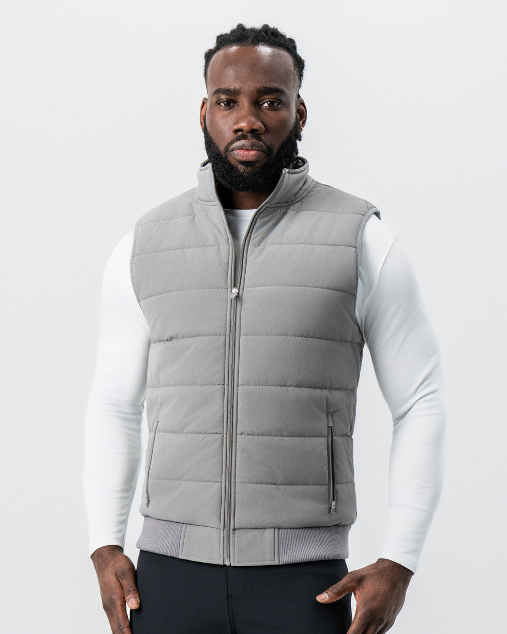 State & Liberty - Down Vest - Light Grey