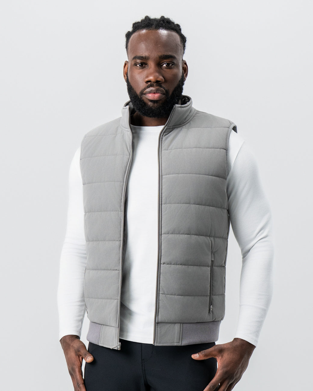 State & Liberty - Down Vest - Light Grey