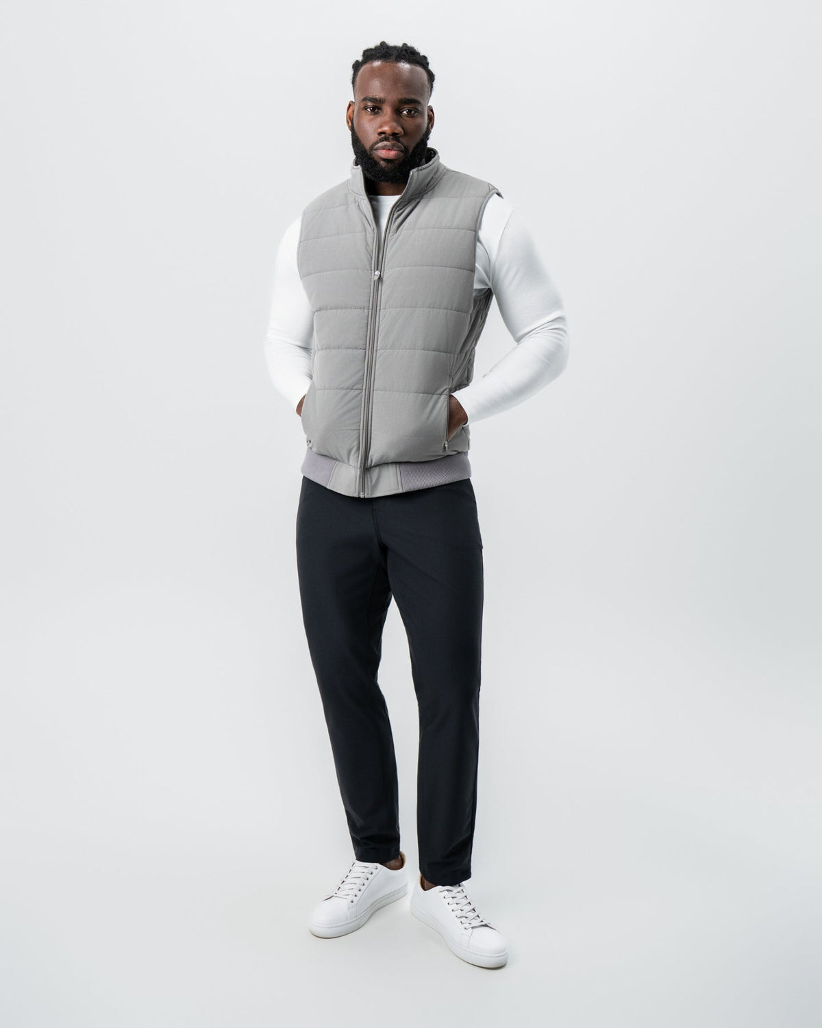 State & Liberty - Down Vest - Light Grey