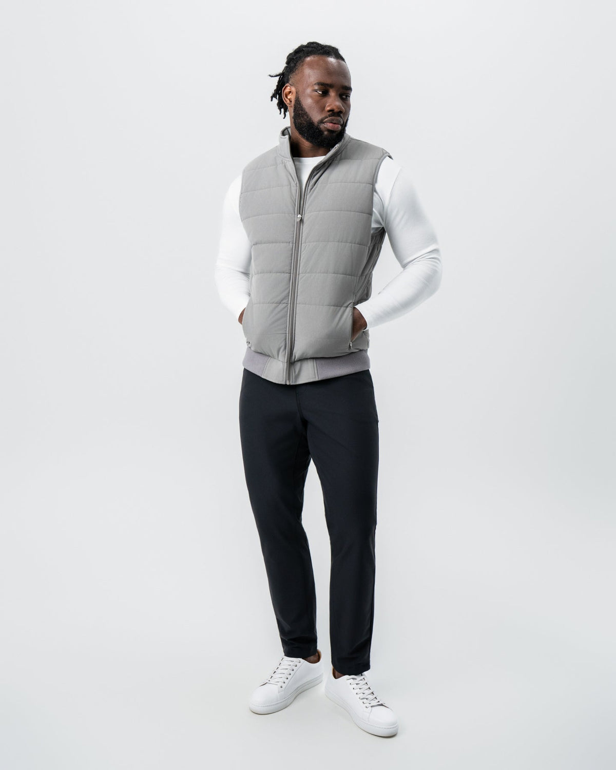 State & Liberty - Down Vest - Light Grey