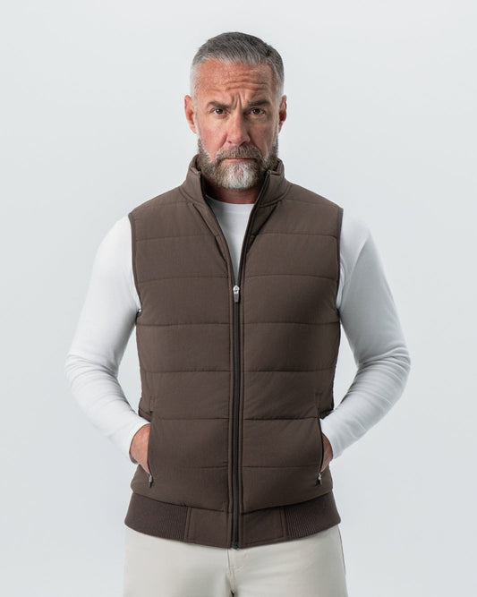 State & Liberty - Down Vest - Brown