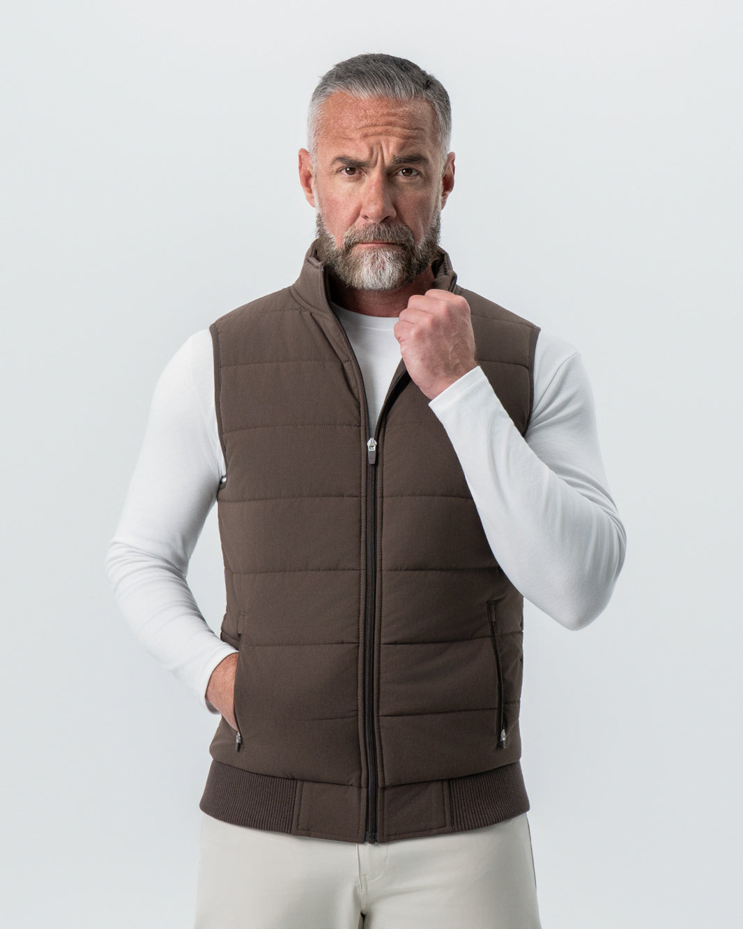 State & Liberty - Down Vest - Brown