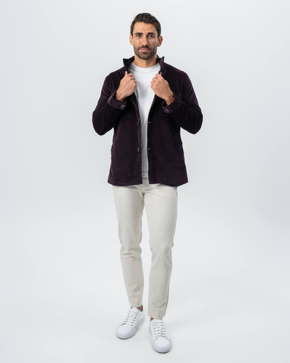 State & Liberty - Corduroy Field Jacket - Dark Burgundy