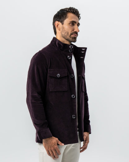 State & Liberty - Corduroy Field Jacket - Dark Burgundy
