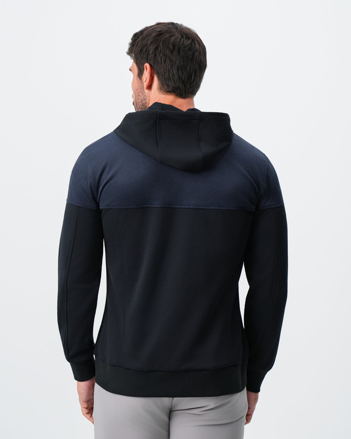 State & Liberty - Hooded Hybrid Suede Jacket - Black