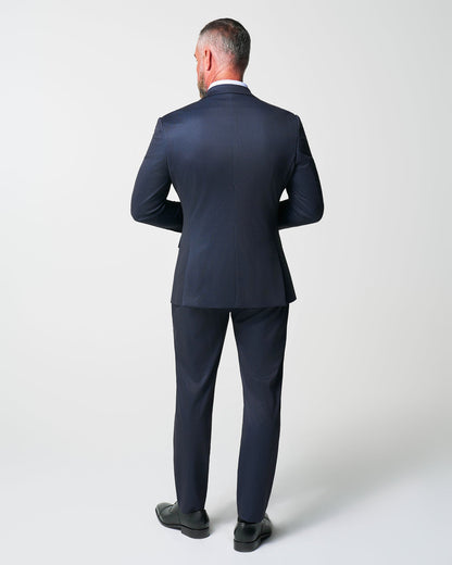 State & Liberty - Athletic Fit Stretch Suit - Knit Blue Chalk Stripe