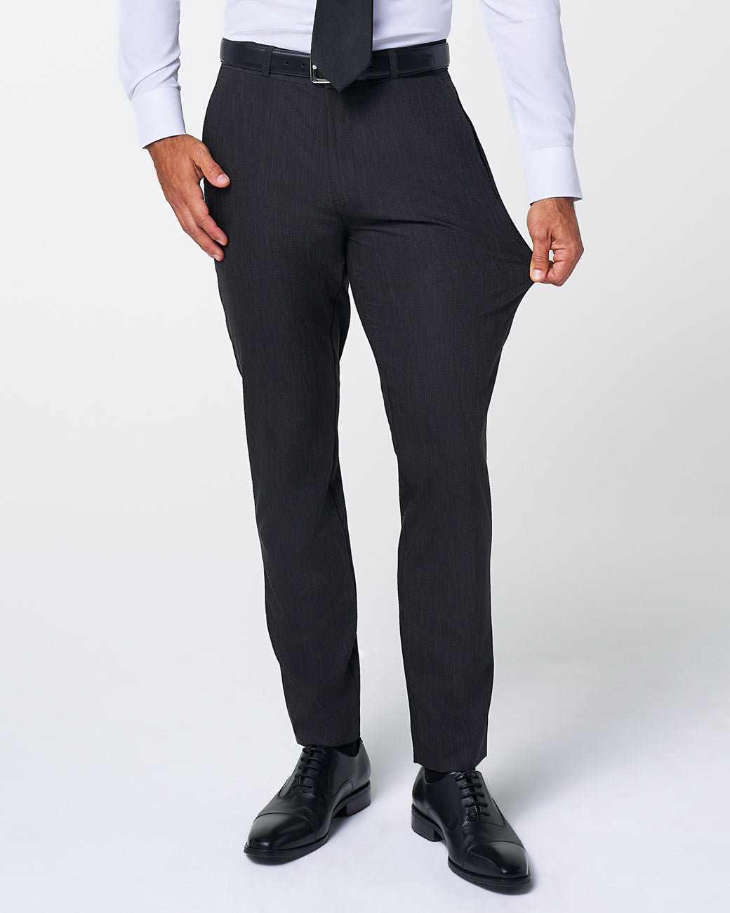 State & Liberty - Athletic Fit Stretch Suit - Heathered Charcoal