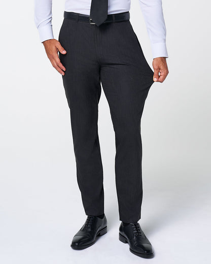 State & Liberty - Athletic Fit Stretch Suit - Heathered Charcoal