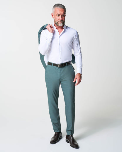 State & Liberty - Athletic Fit Stretch Suit - Heathered Sea Green