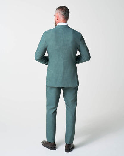 State & Liberty - Athletic Fit Stretch Suit - Heathered Sea Green