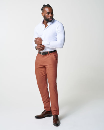 State & Liberty - Athletic Fit Stretch Suit - Heathered Burnt Orange